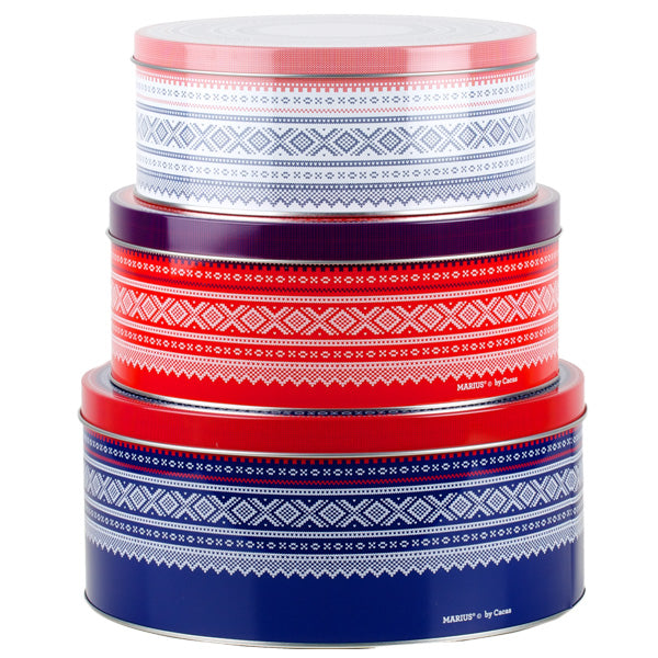 Kakebokser Marius, store, sett av 3 stk