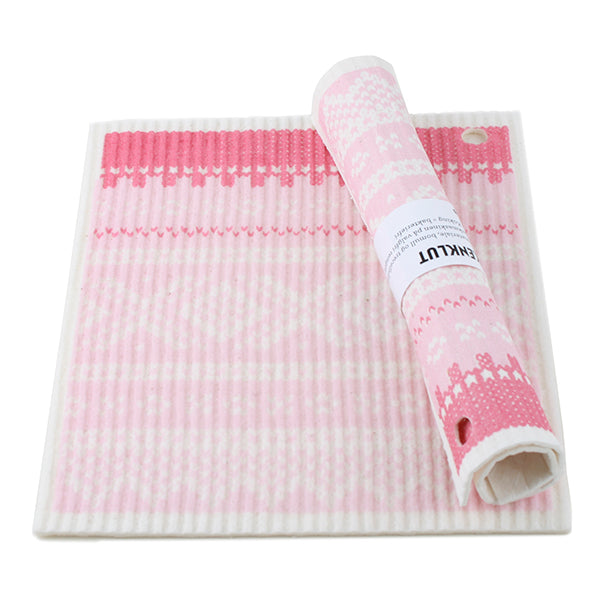 Kjøkkenklut Marius mønster, Rosa