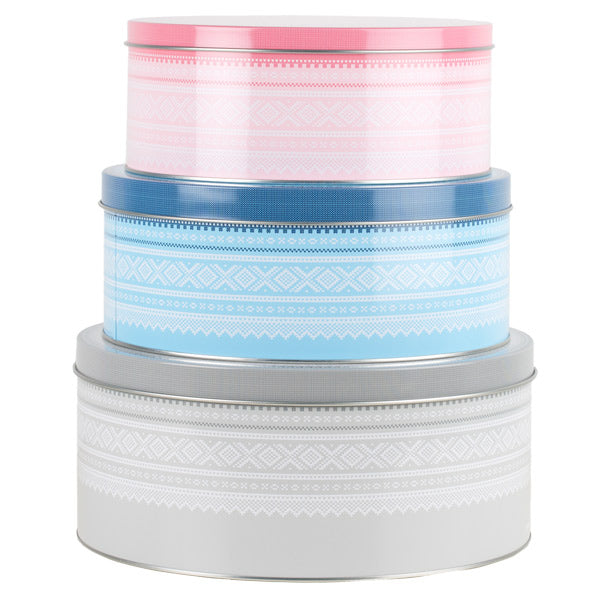 Kakebokser Marius Pastell, store, sett av 3 stk