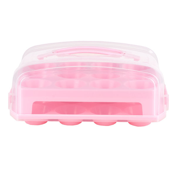 Cupcake Carrier for 24 mini muffins, Rosa