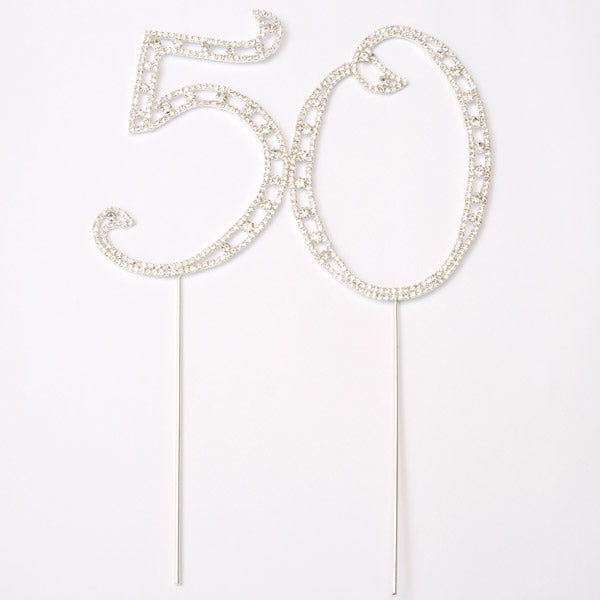 Kakepynt 50 år, Sølv, H10 cm