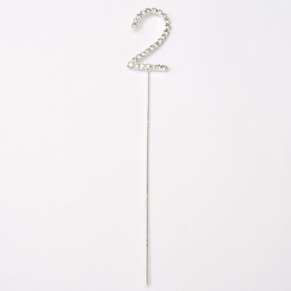 Kakepynt Tall 2 Sølv, H3,5 cm