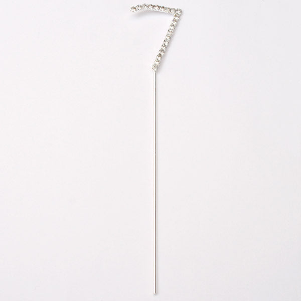 Kakepynt Tall 7 Sølv, H3,5 cm