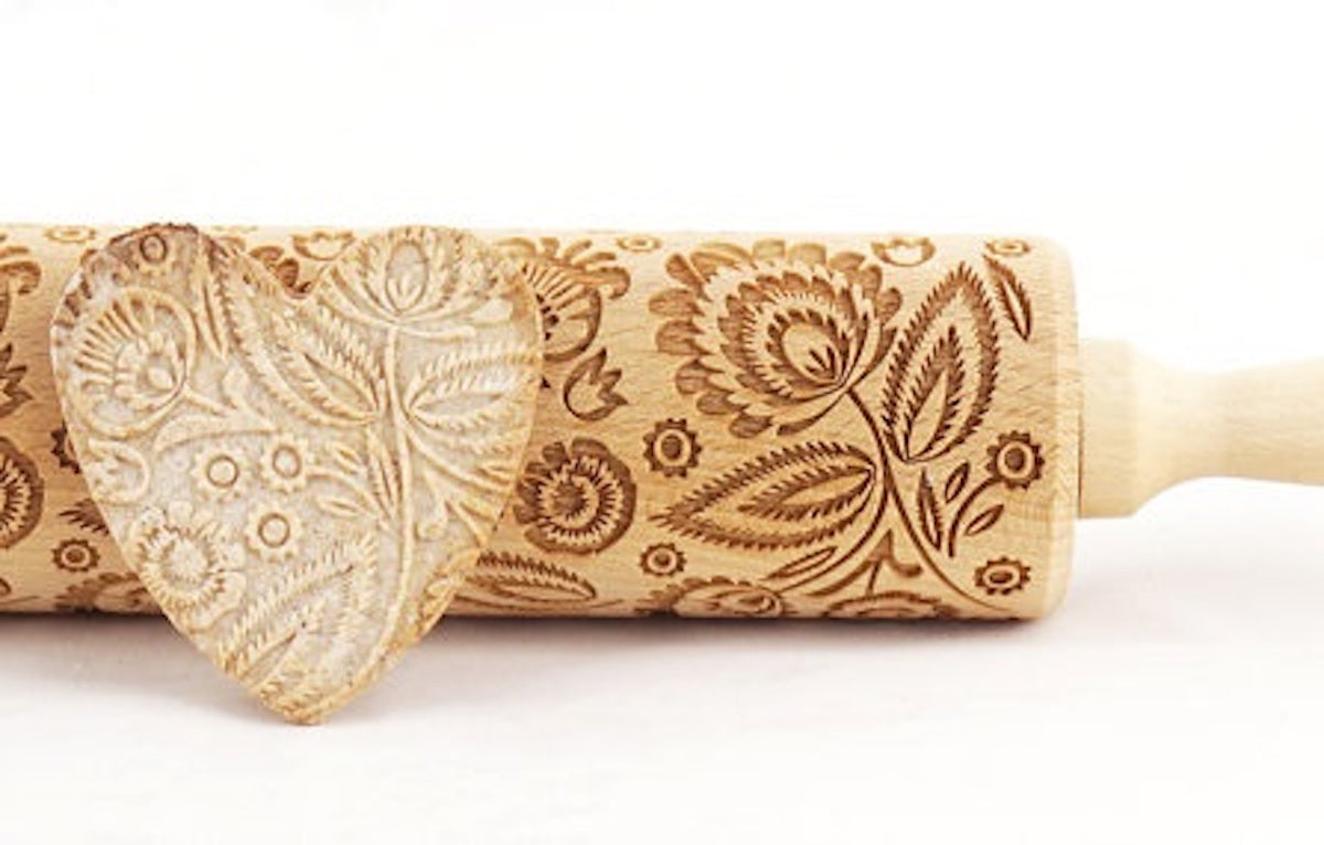 Kjevle tre preger Folk Floral