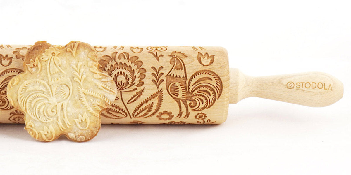 Kjevle tre preger Folk Rooster