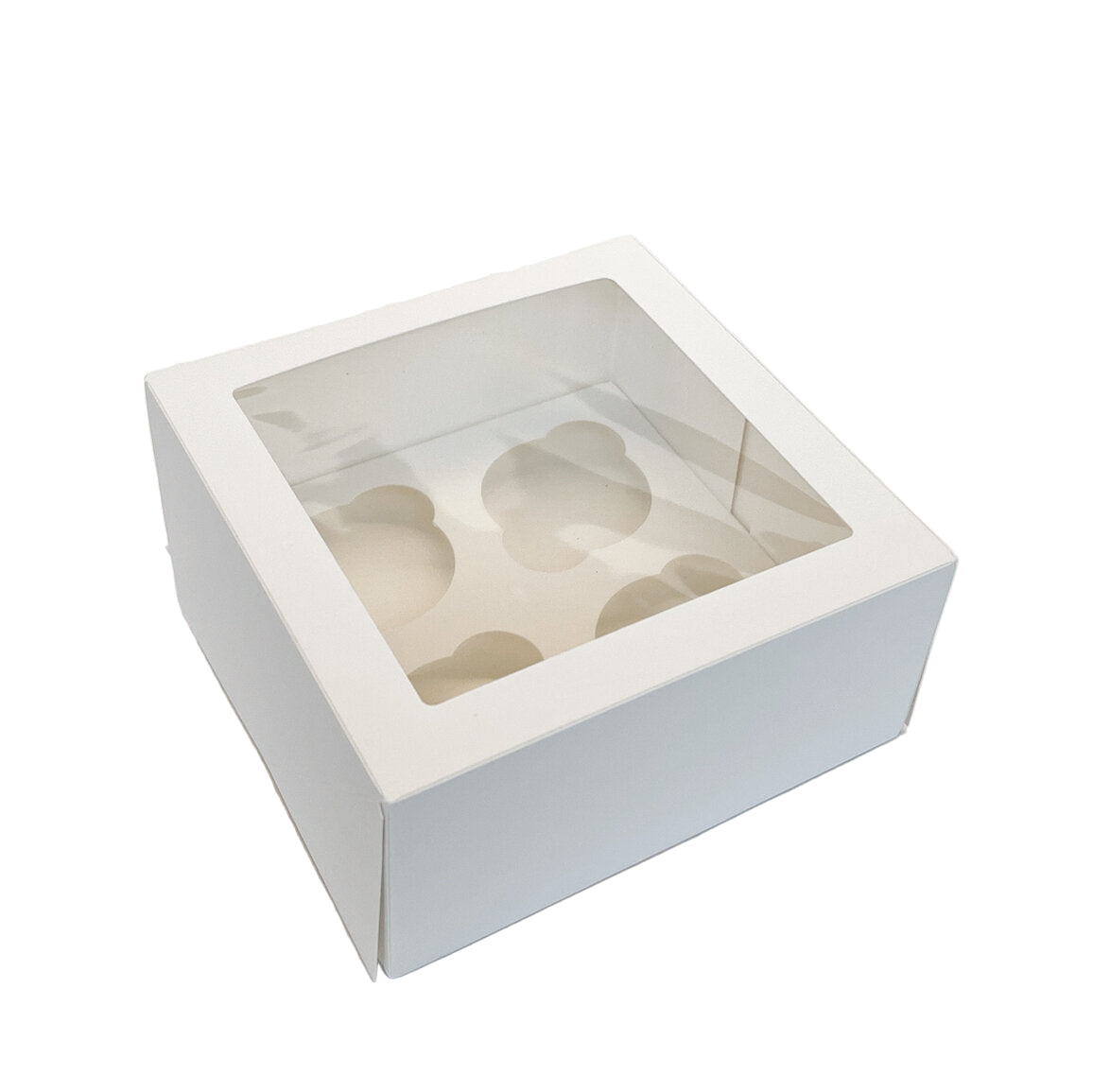 Muffinsboks Hvit for 4 stk, 10 pk