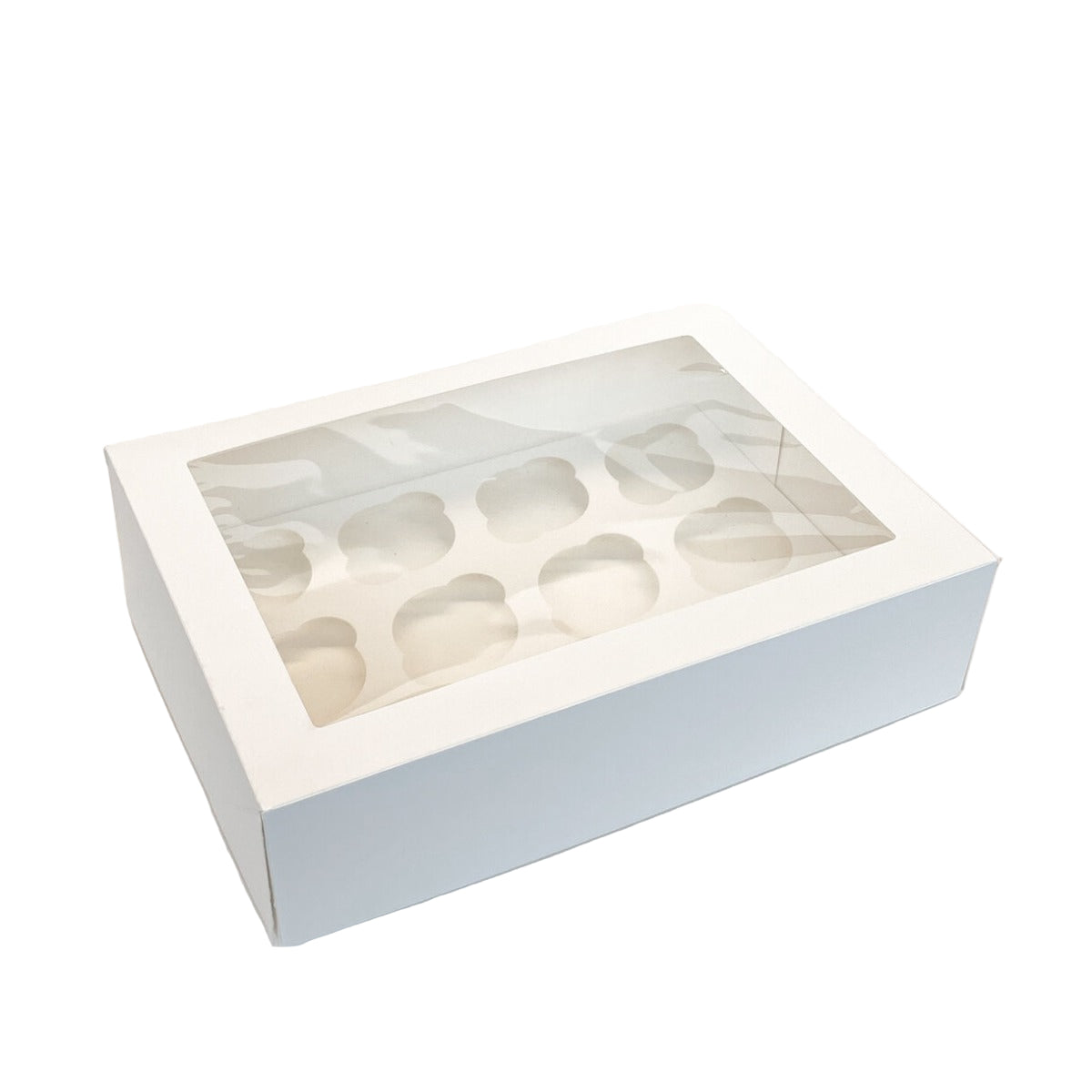 Muffinsboks Hvit for 12 stk, 10 pk