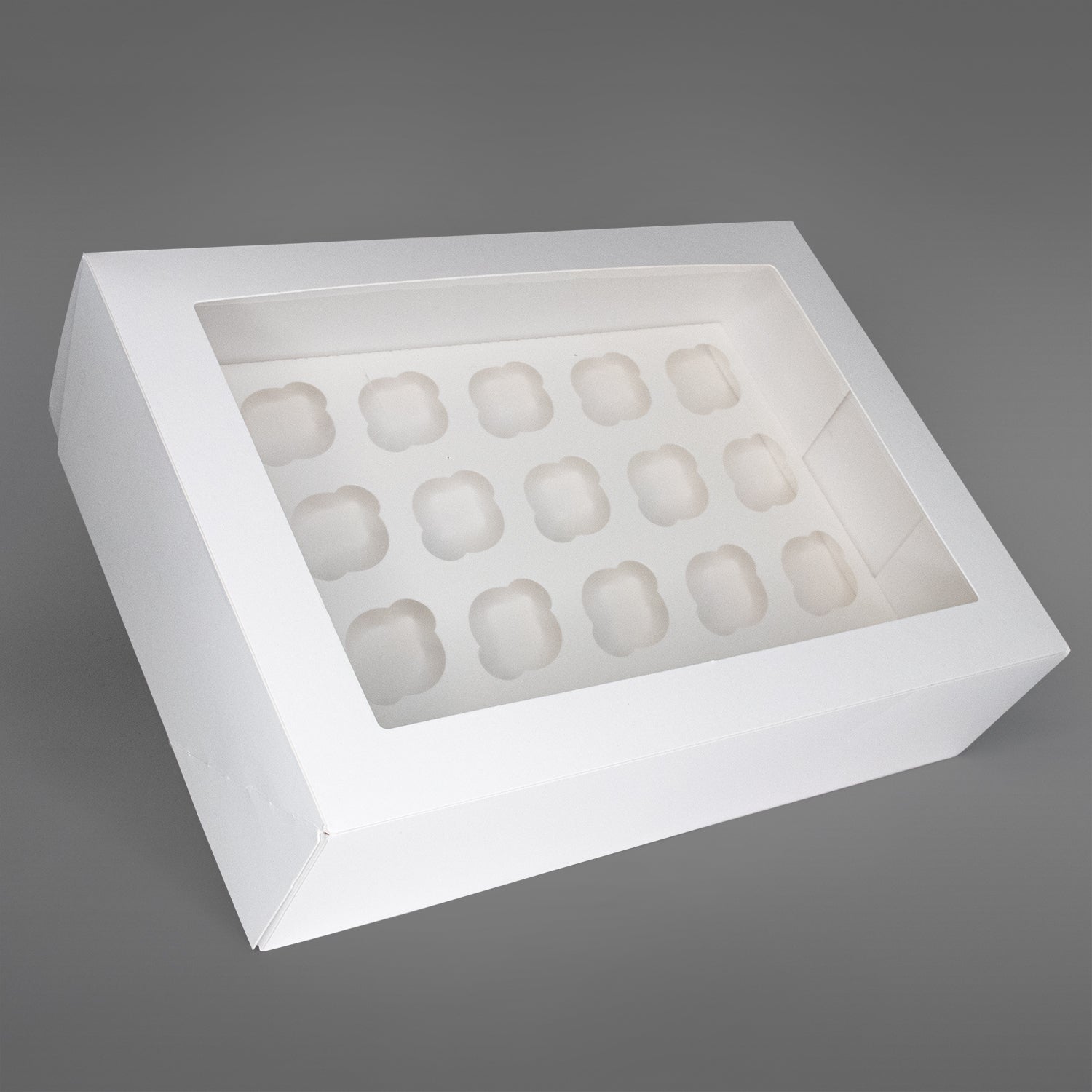 Muffinsboks Hvit for 24 stk Minimuffins, 10 pk