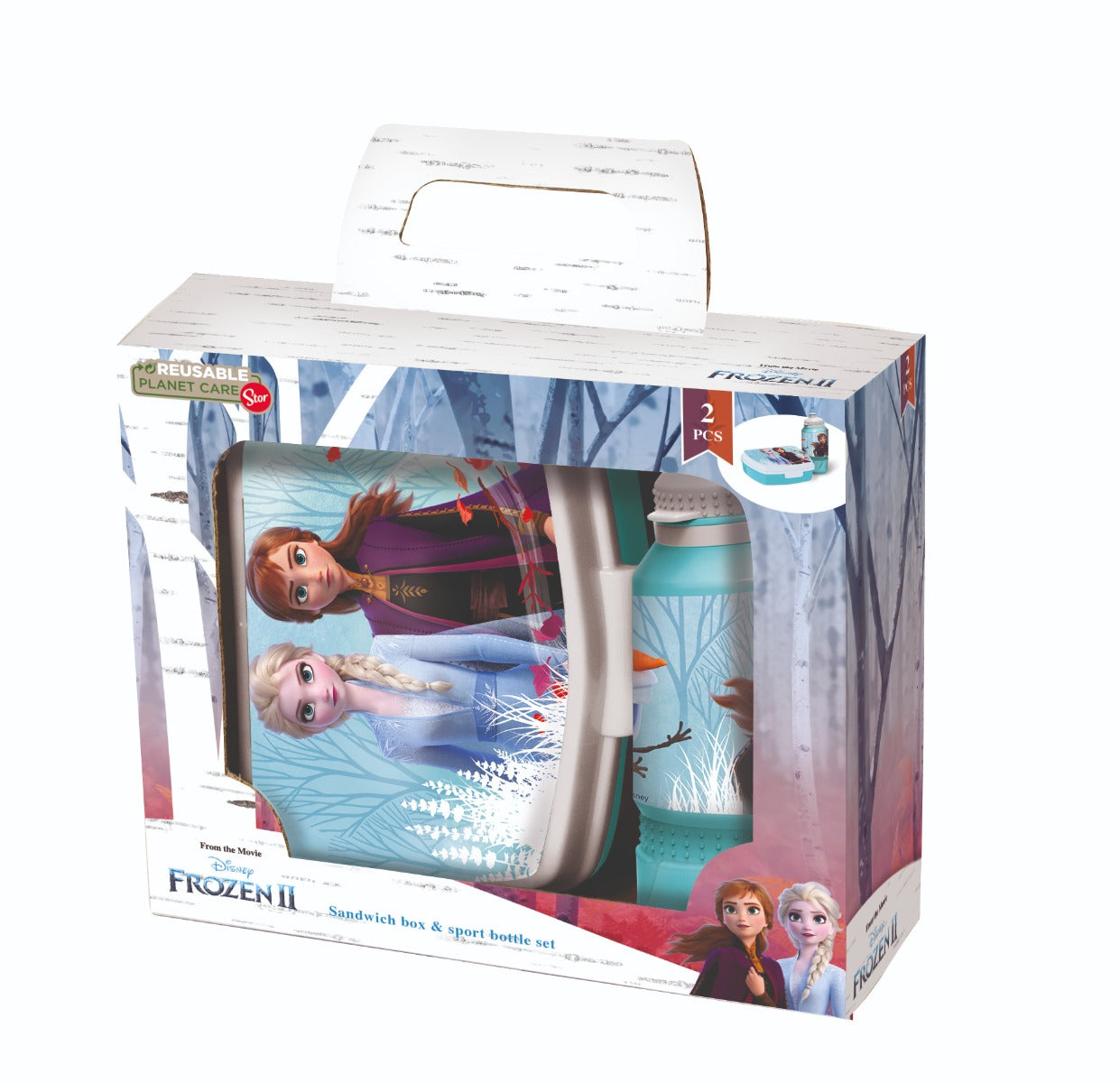 Gavesett Frozen matboks og drikkeflaske 420ml plas