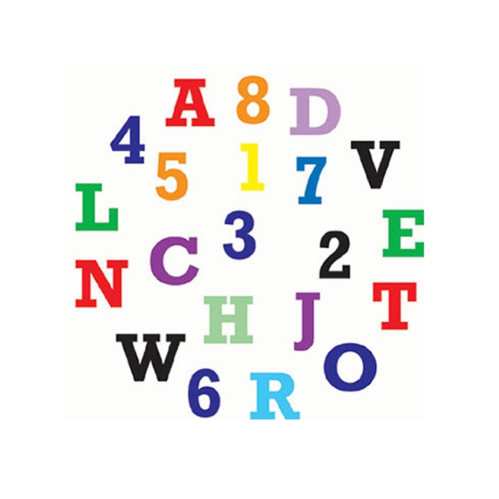 Utstikker Alfabet & Nummer sett, Upper Case 1,5cm