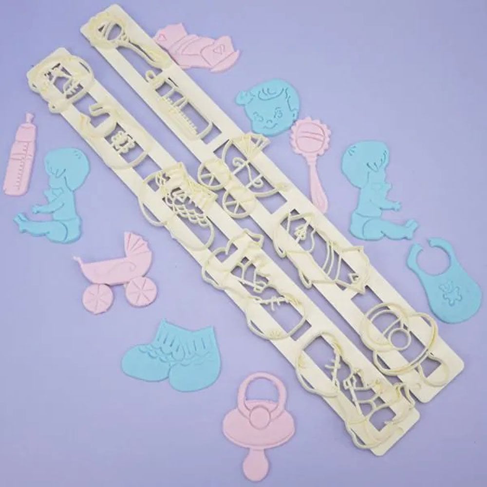 Utstikkerlinjaler med babymotiver 4-5 cm