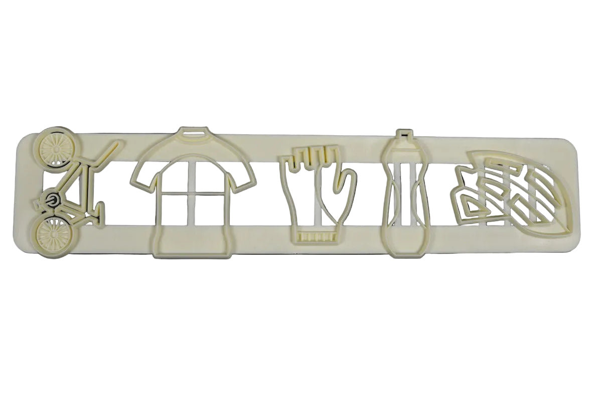 Utstikkerlinjal med Sykkel og utstyr, 2-6 cm 2