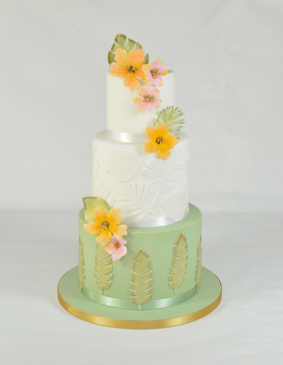 Utstikker Tropiske Blader, 5-10 cm, 4 deler