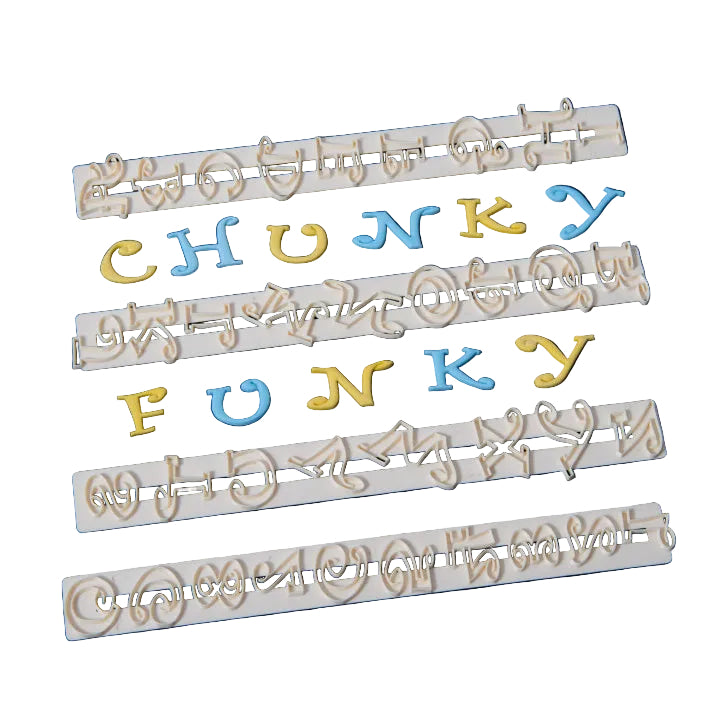 Utstikker Alfabet sett, Chunky Funky 3cm