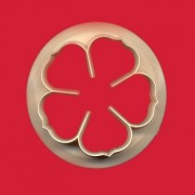 Utstikker Rose, 5,0 cm 2