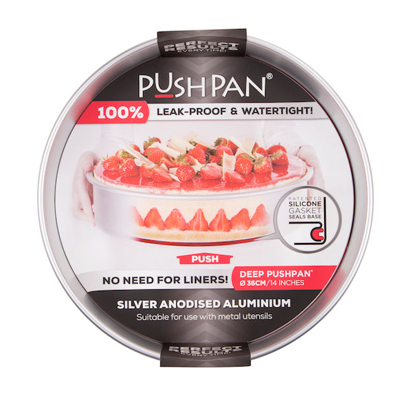 Kakeform PushPan Rund 36cm x H 8cm, Aluminium