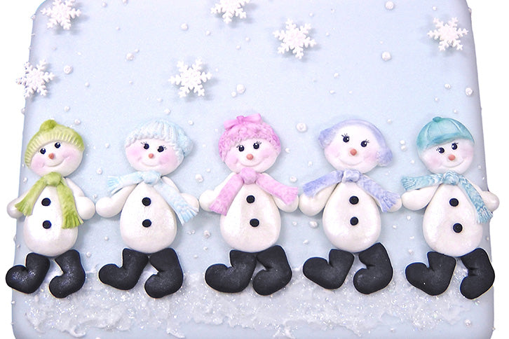 Mønsterform Silikon Snømann border 2