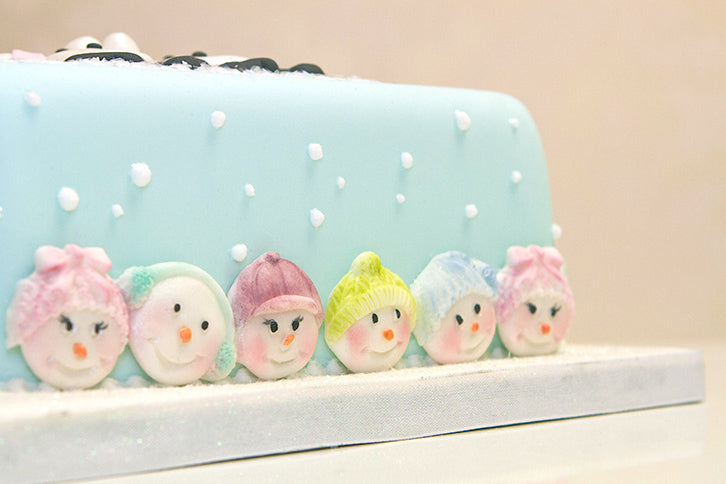 Mønsterform Silikon Snømann border 3