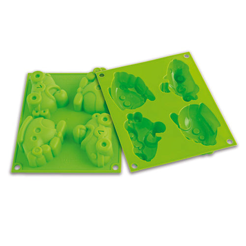 Silikonform Mini, Babyline Happy Racing, 4 hull