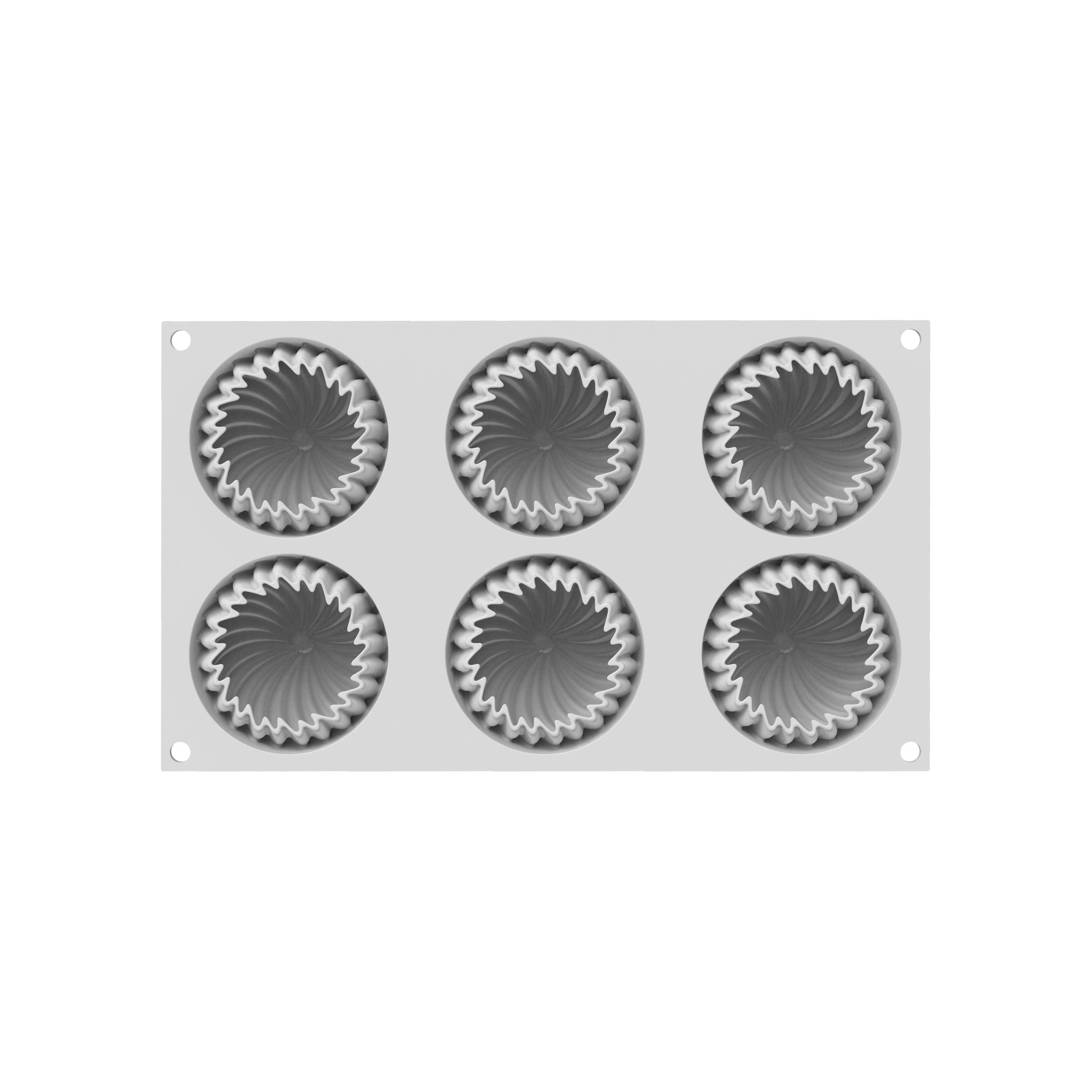 Silikonform Wave Mini Ø7,3cm H4cm 3
