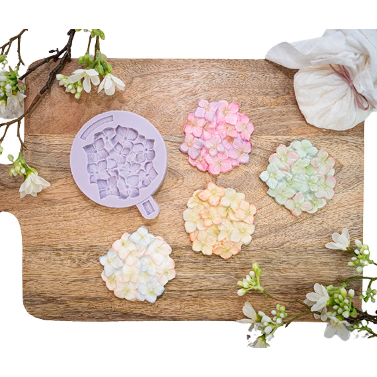 Karen Davies Silikonform Cupcake Hortensia