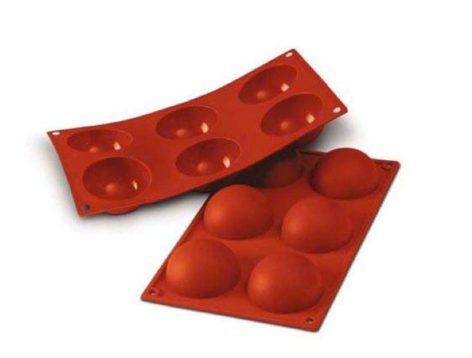 Silikonform SF002 Halvkule 6 hull, Ø7cm H3,5cm