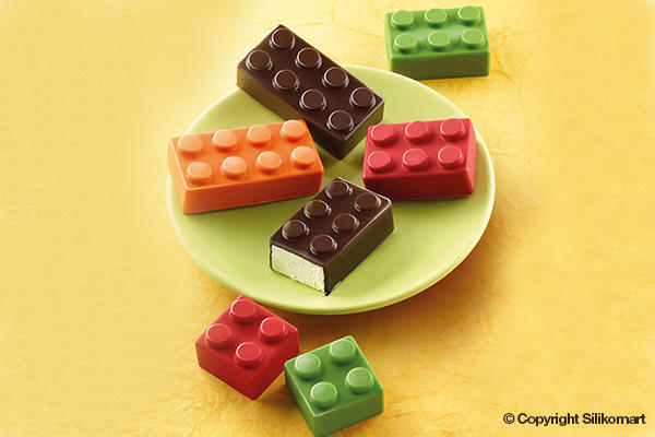 Silikonform Mini, Choco Block, 10 hull 2