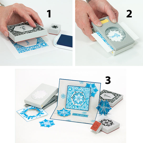 Stamp and Punch Sett Snøkrystall 2