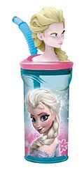 Drikkeglass Frozen Elsa i 3D