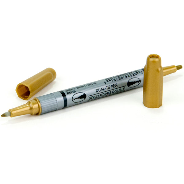 Writing Pen, Dual Tip Gold