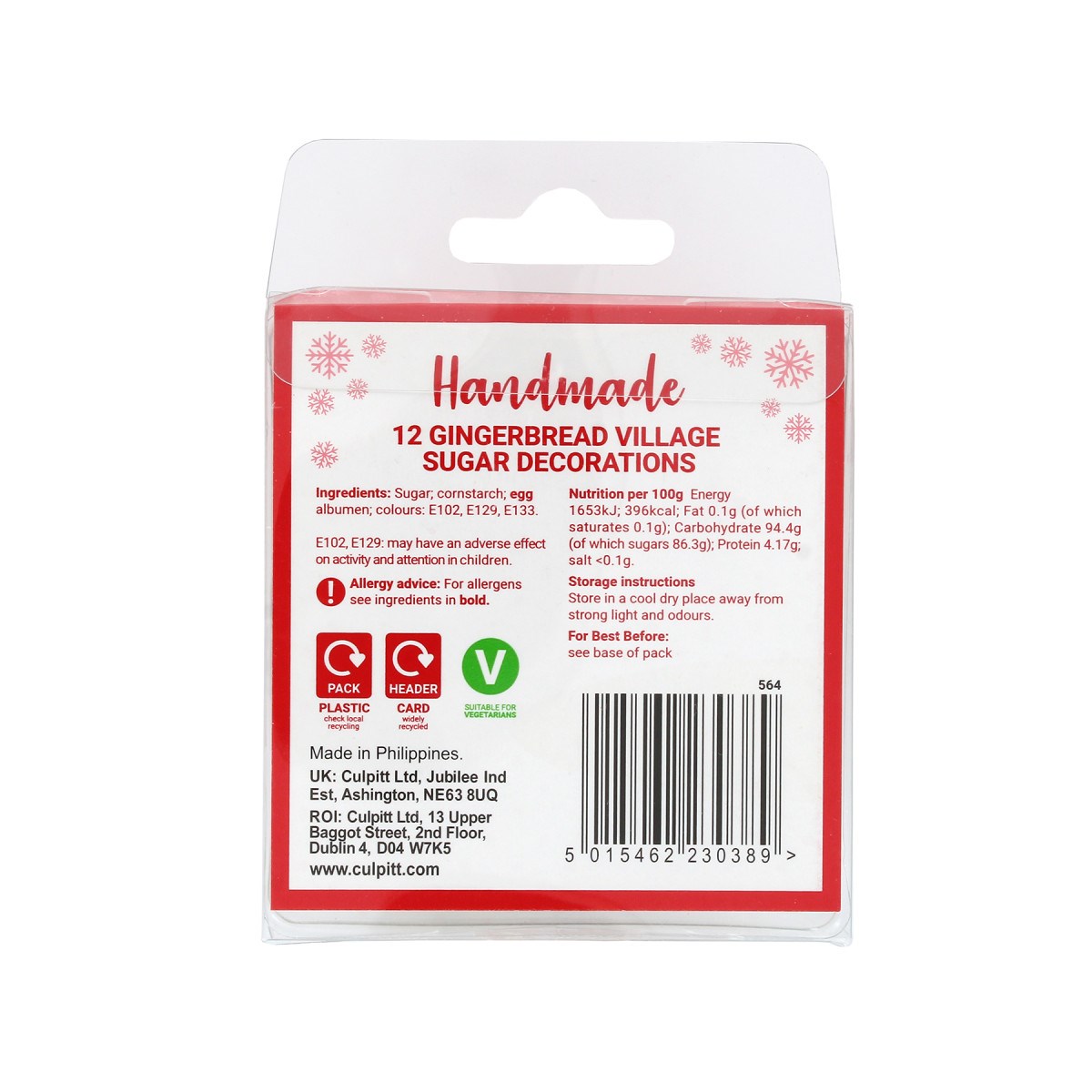 Kakedekorasjon Pepperkakehus ass 12stk 6