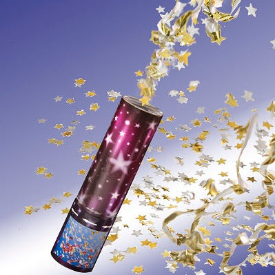 Partyregn 20 cm med Gull og Sølv Stjerner