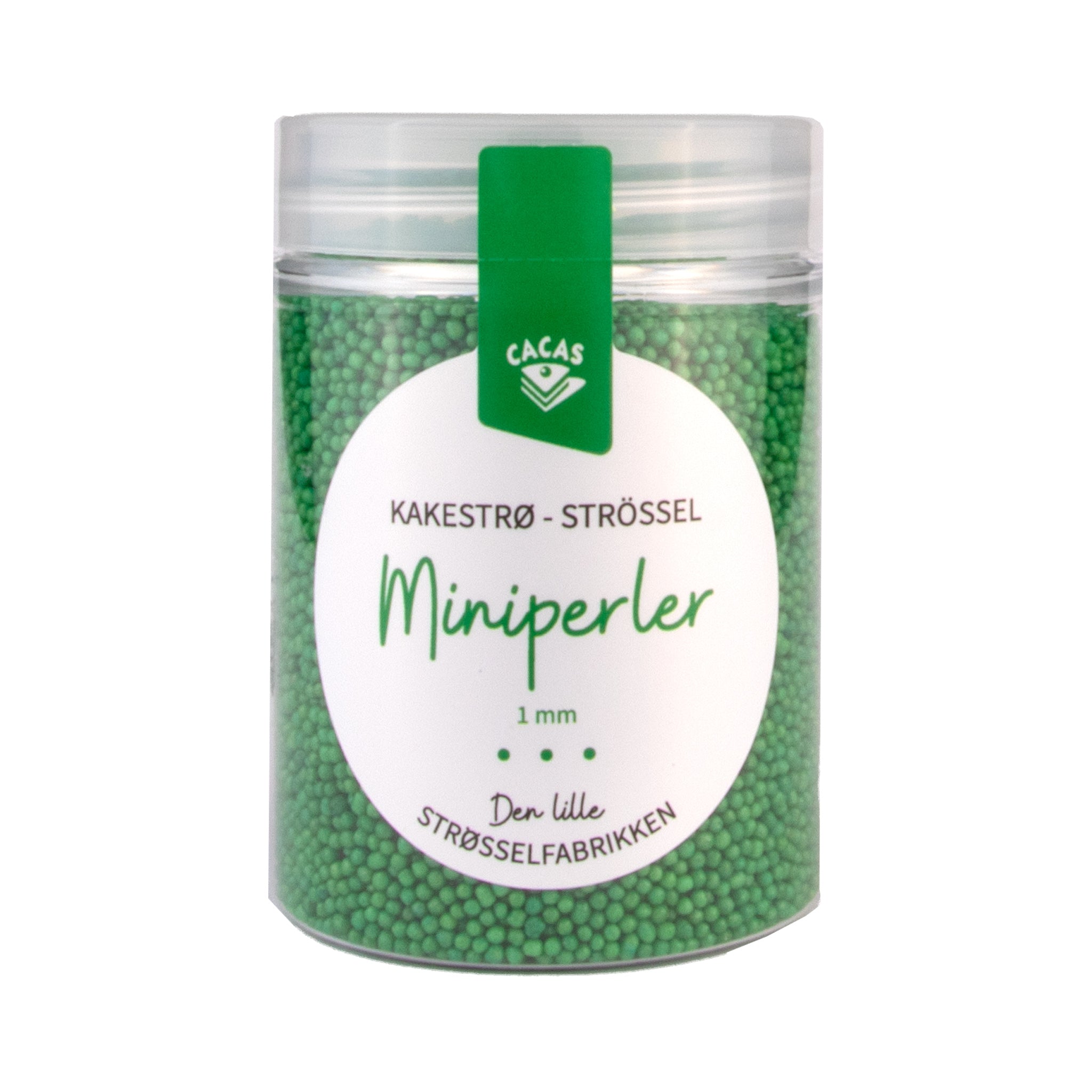Kakestrø Miniperler Grønn 1mm 90g 2