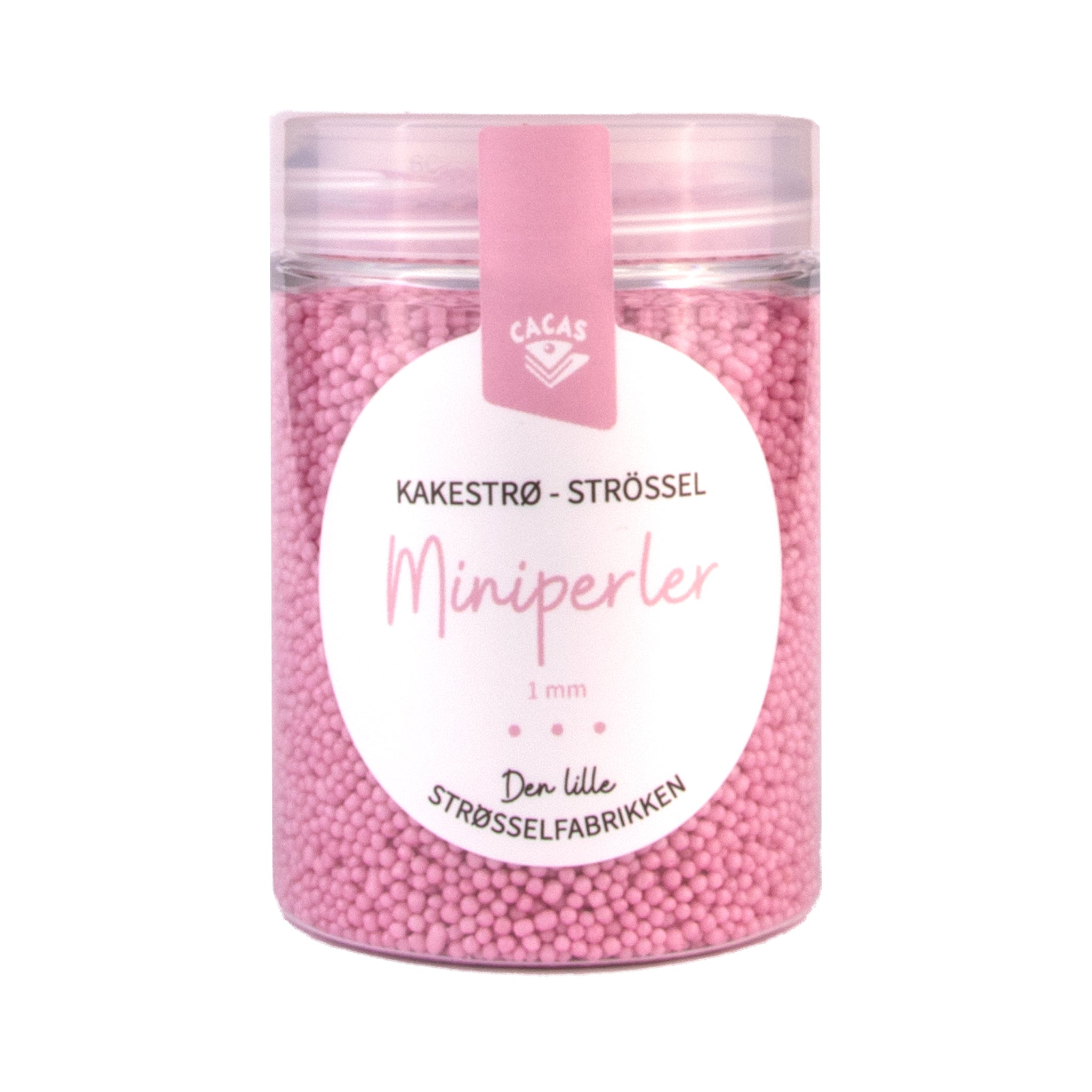 Kakestrø Miniperler Rosa Bubblegum 1mm 90g 2