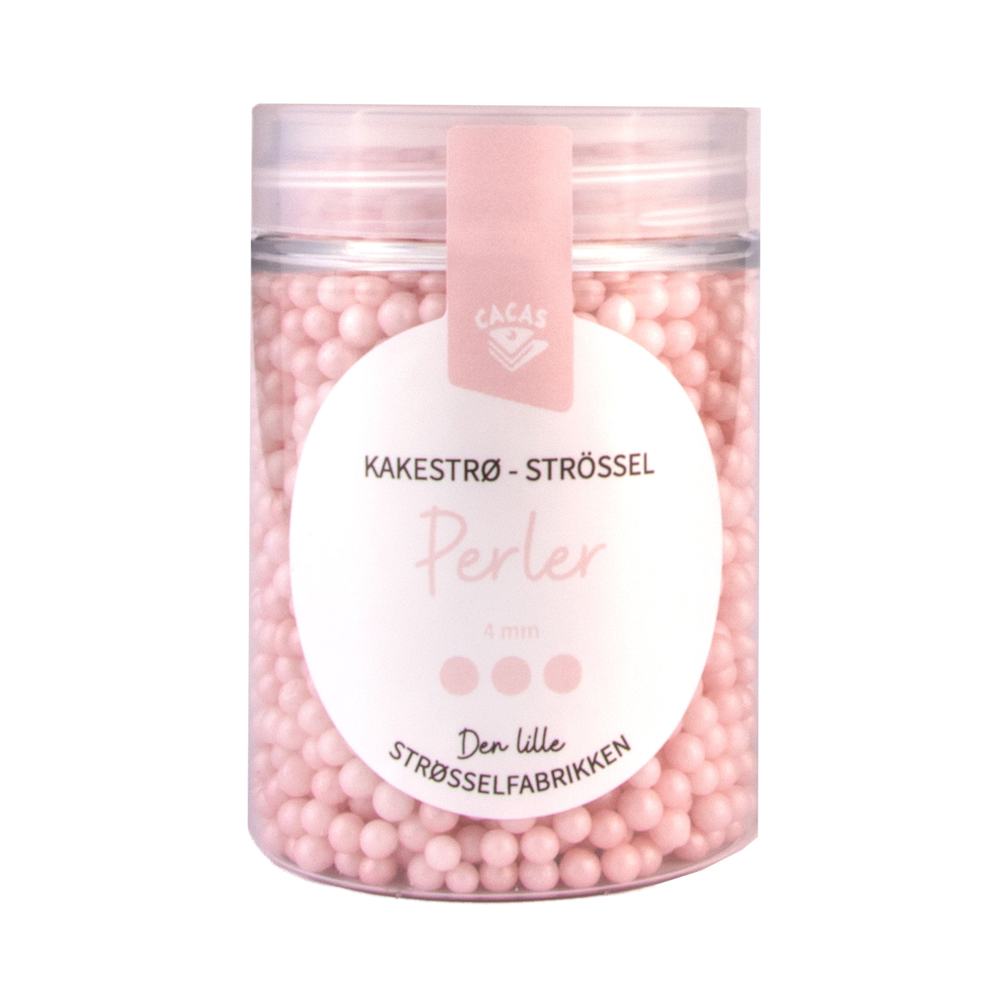 Kakestrø Perler Rosa Pastell 4mm 90g 2