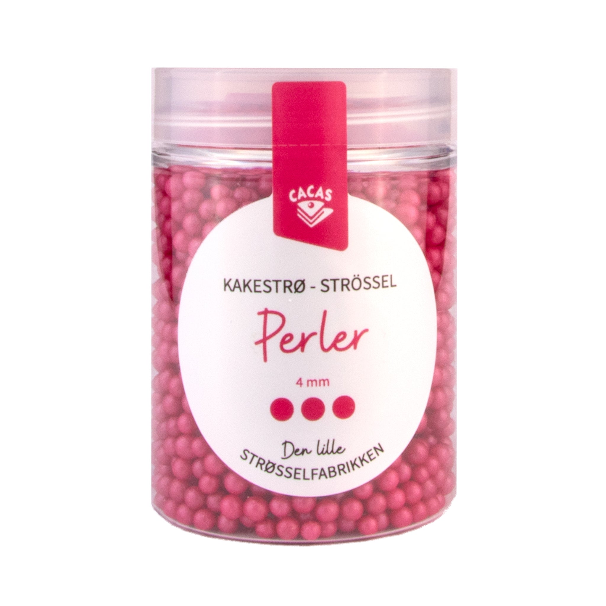 Kakestrø Perler Rosa Cerise 4mm 90g 2
