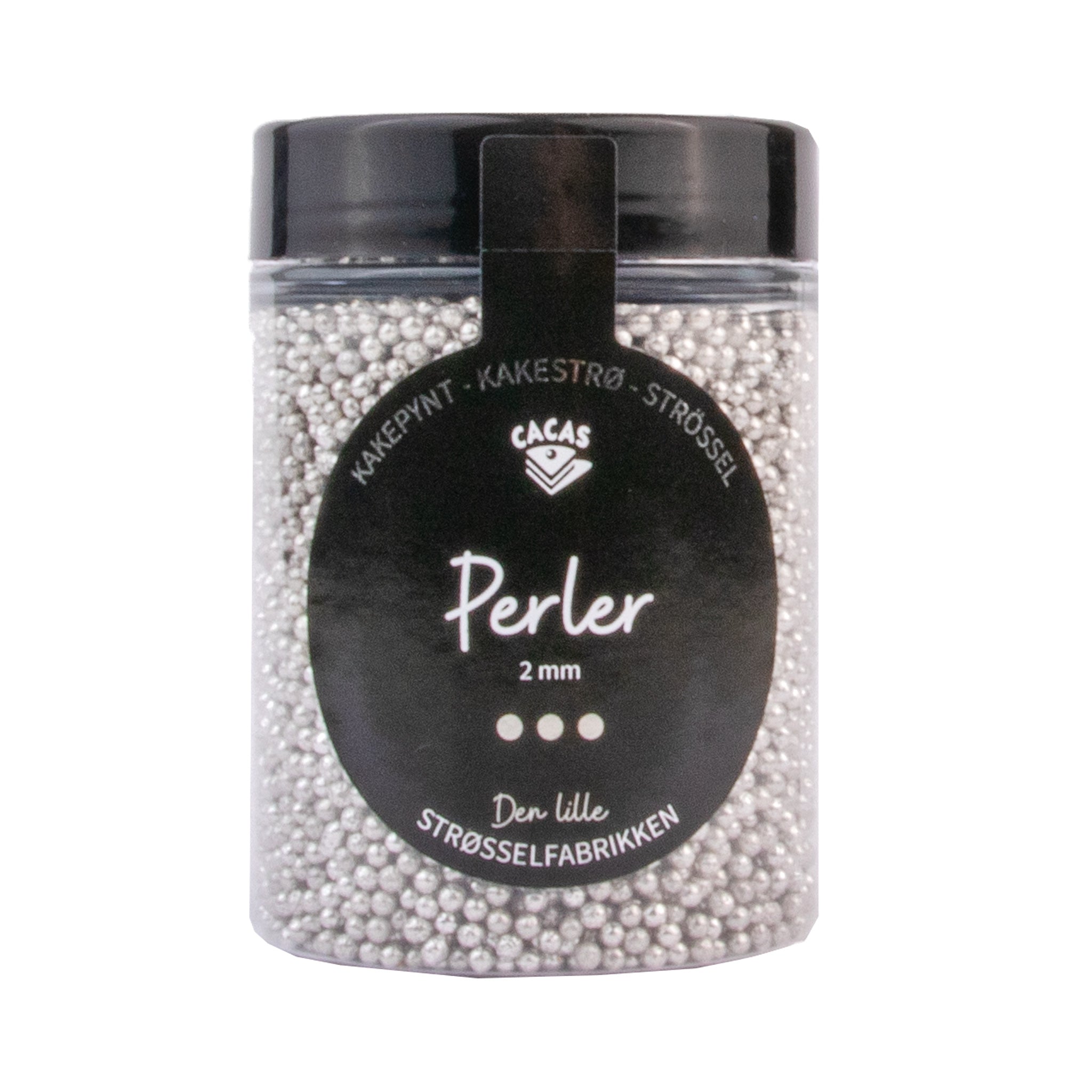 Kakestrø Miniperler Sølv 2mm 100g 2