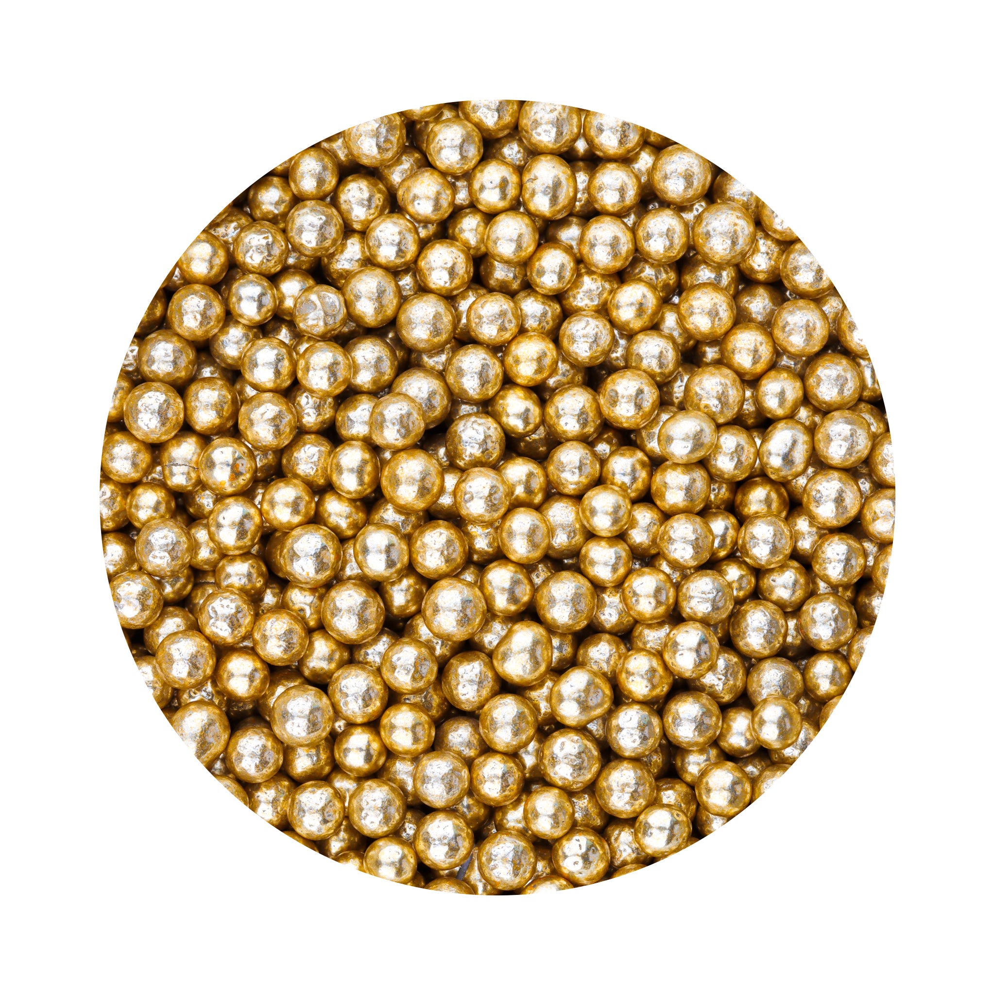Kakestrø Perler Gull Shiny 4mm 90g