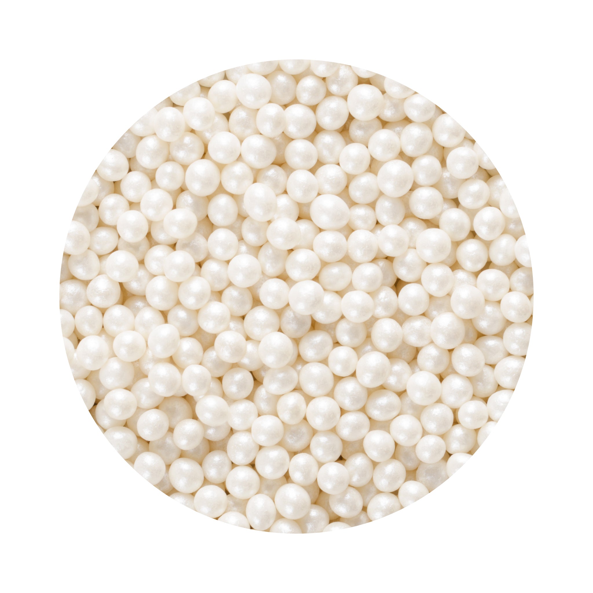 Kakestrø Perler Hvit Perlemor 5mm 90g