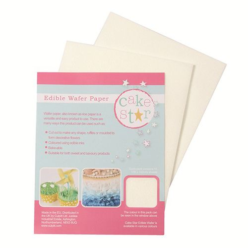 Spiselig Rispapir Hvit, 12 pk