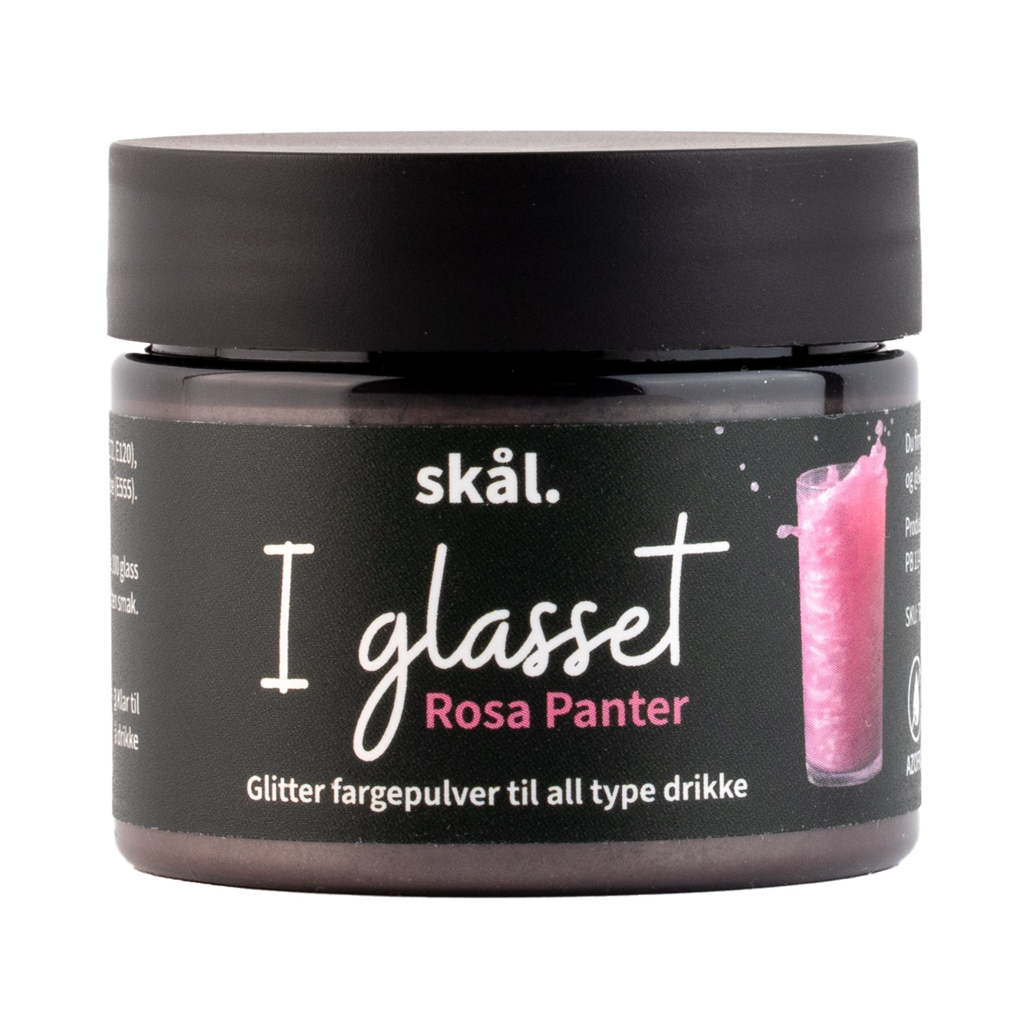 Glitterfarge i glasset