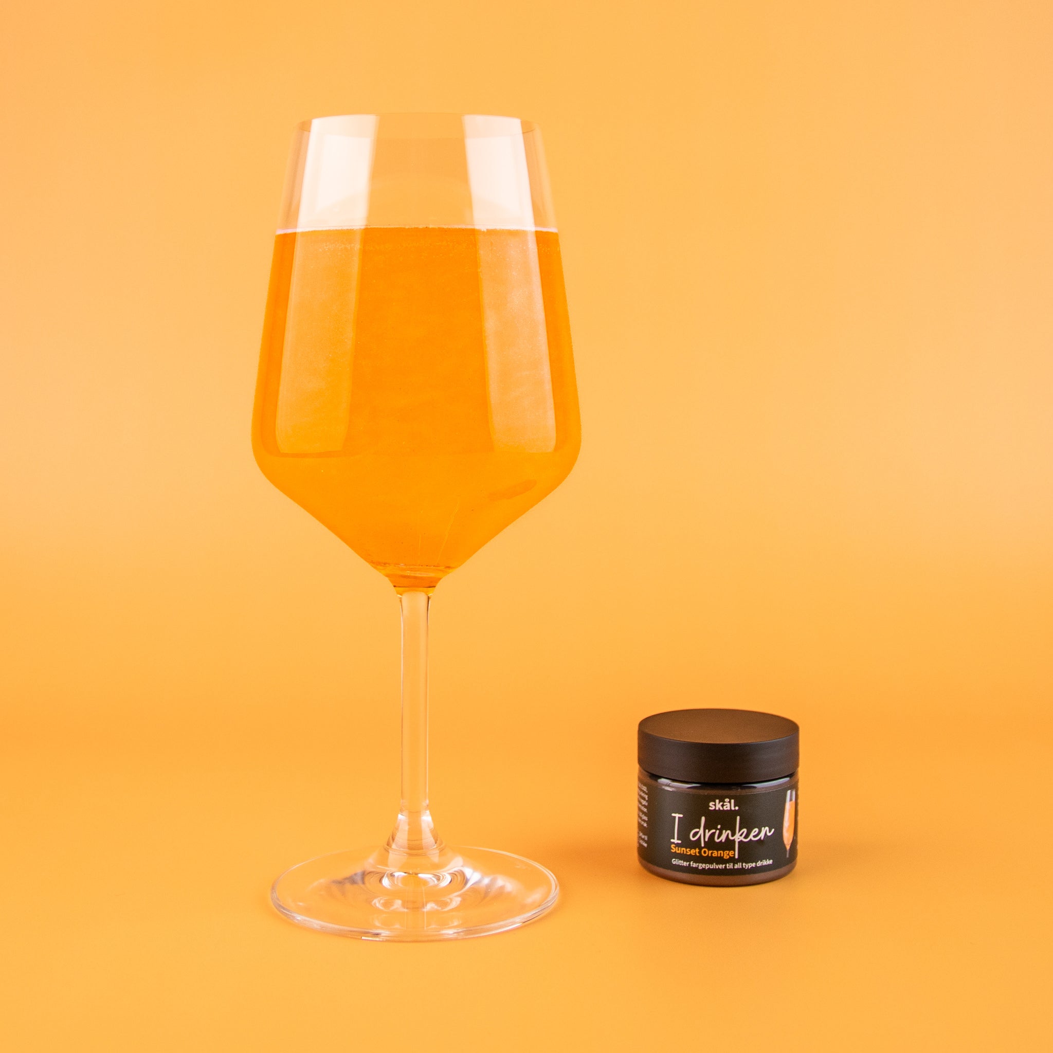 Glitterfarge I Drinken Sunset Orange 2