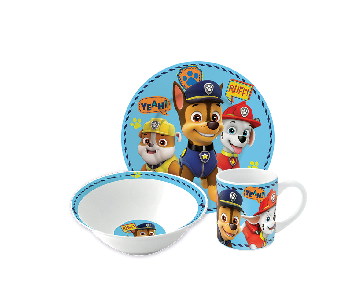 Barnesett i keramikk 3 deler, Paw Patrol