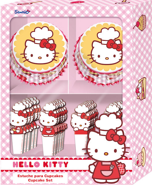 Muffinsform STD Hello Kitty, 60 stk m/24 topper