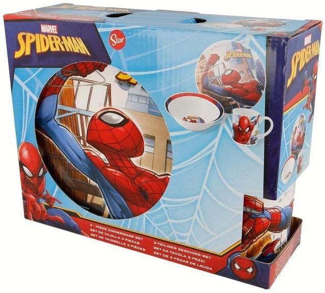 Barnesett i keramikk 3 deler, Spiderman