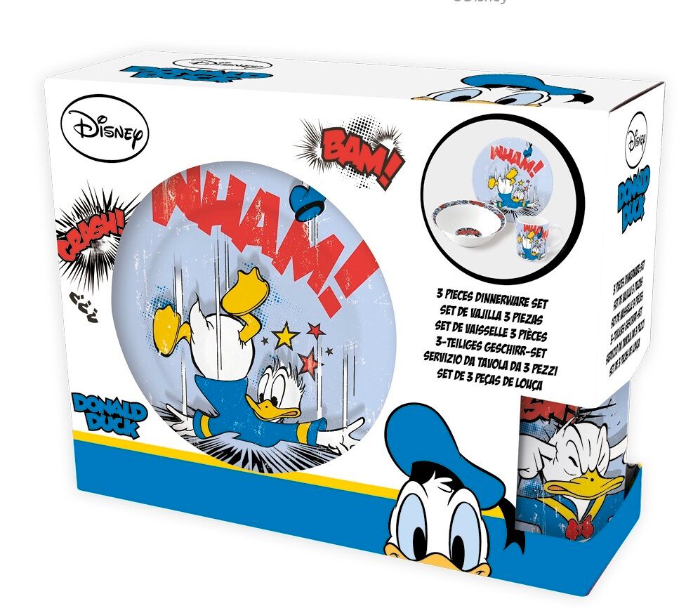 Barnesett i keramikk 3 deler, Donald Duck