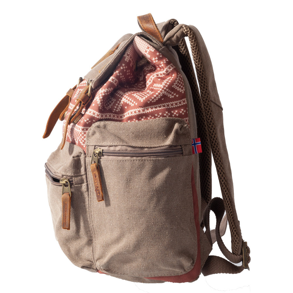 Ryggsekk junior RETRO MARIUS Naturbrun PURENorway 2