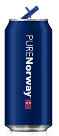 FREE PURENorway thermoboks 500ml, Blå PN Flagg log