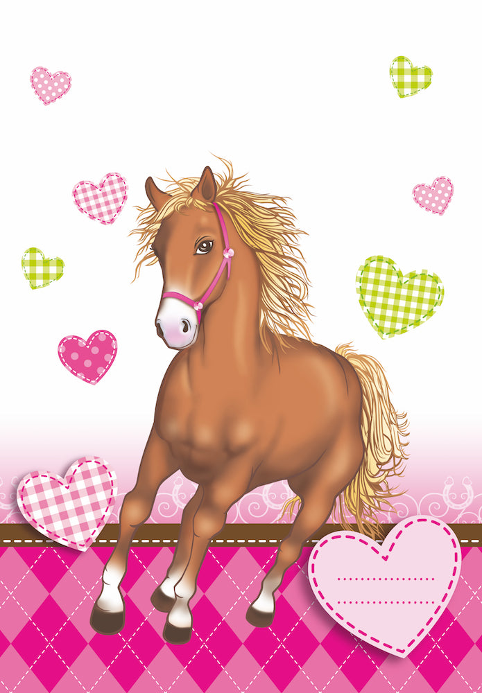 Gavepose i plast Hest, 6 stk