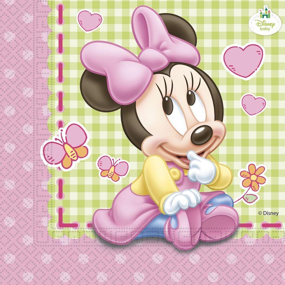 Papirservietter Minnie Baby 20 stk, 33x33cm